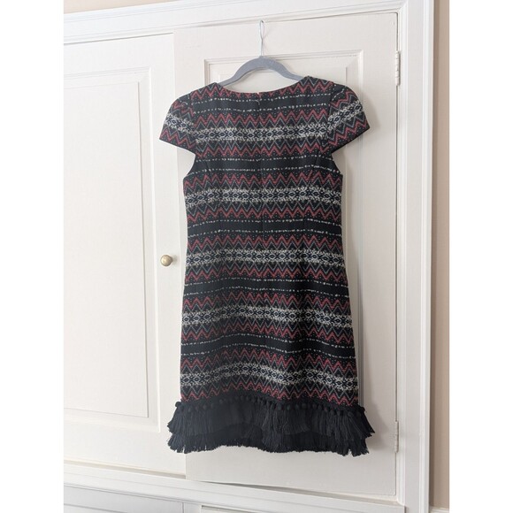 Anthropologie Vanessa Virginia "Jinete" Embroidered Fringe Dress Size 4 Aztec - Picture 4 of 9